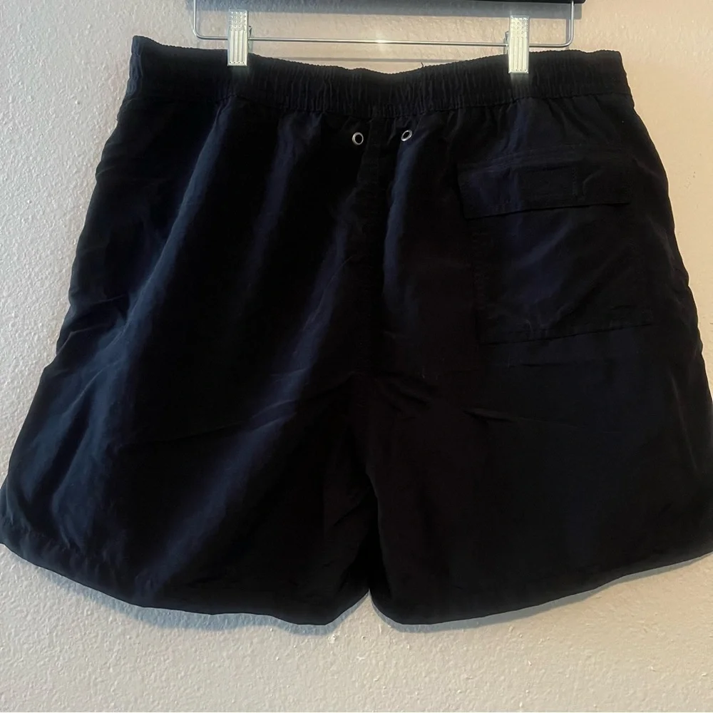 Ralph Lauren Polo Swim Trunks Bathing Suit Size L Black Purple 3 pockets
